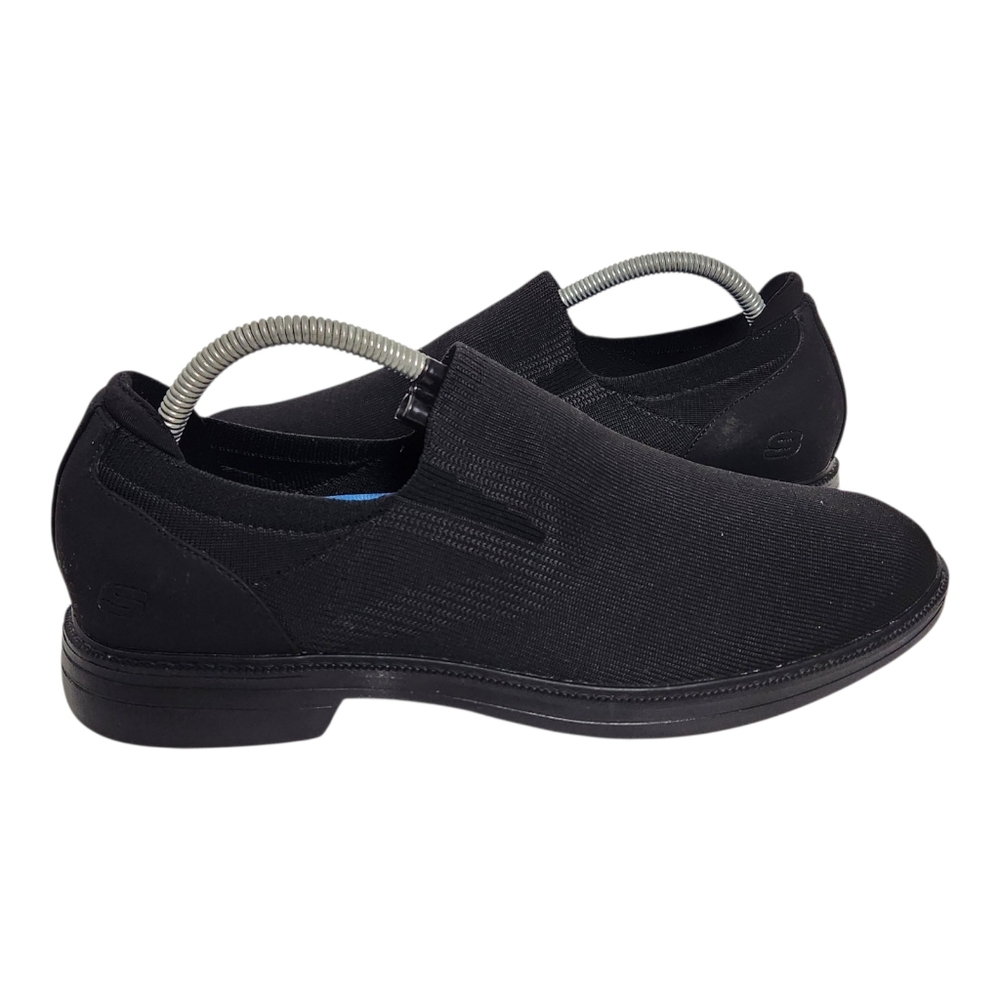 Skechers Pierson Solem Size 9 Black Relaxed Fit Slip On Dress Knit Comfort Shoes